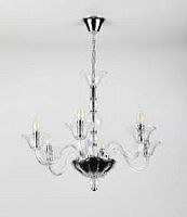 Люстра потолочная шестирожковая на цепочке Rivoli Хрусталь Nudo P6 CR Е14 Хром картинка 